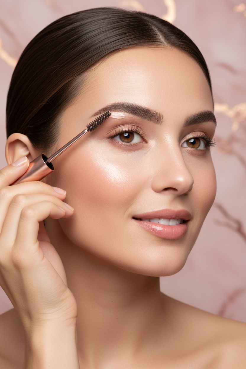 4 Colors Long Lasting Waterproof Eyebrow Mascara Cream - Eye Brow Shadow with Brush..Add model usiungthe prodyct..Ar 9:16