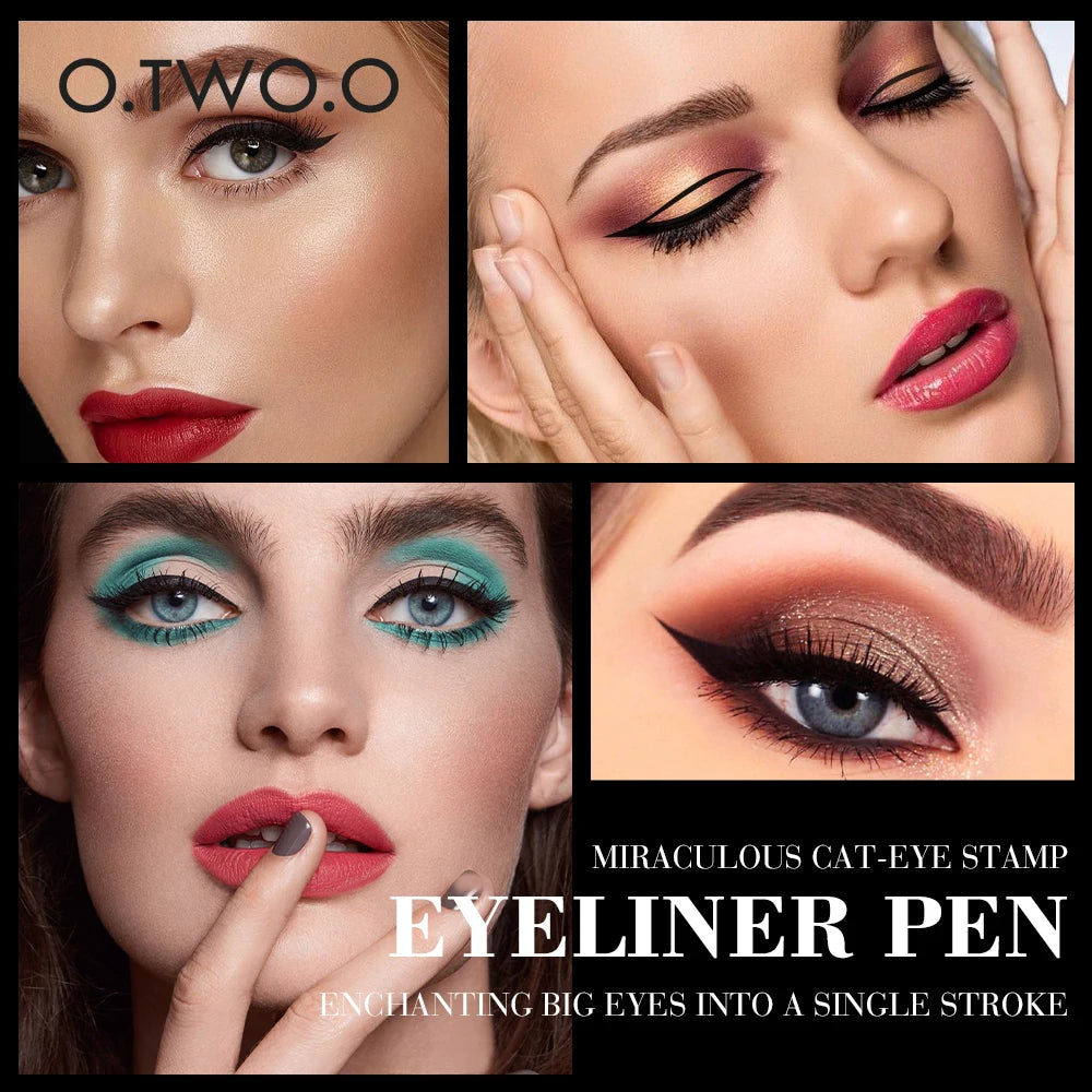 O.TWO.O Double-Ended Eyeliner Stamp - Waterproof Liquid Eye Liner Pen