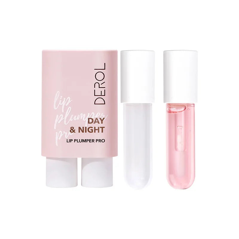 DEROL Day Night Ginger Extract Peppermint Mint Lip Plumper - Repair Moisturizing Long-Lasting