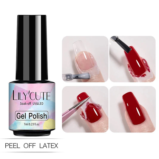 LILYCUTE Nail Art Peel Off Latex Liquid Tape - Anti-Overflow Protection Glue 5ml or 7ml