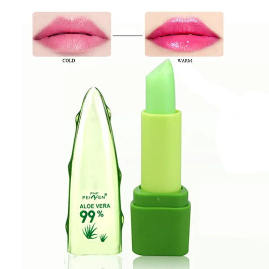 99 Percent Aloe Vera Color Changing Lipstick - Long Lasting Moisturizing Temperature Sensitive Lip Balm