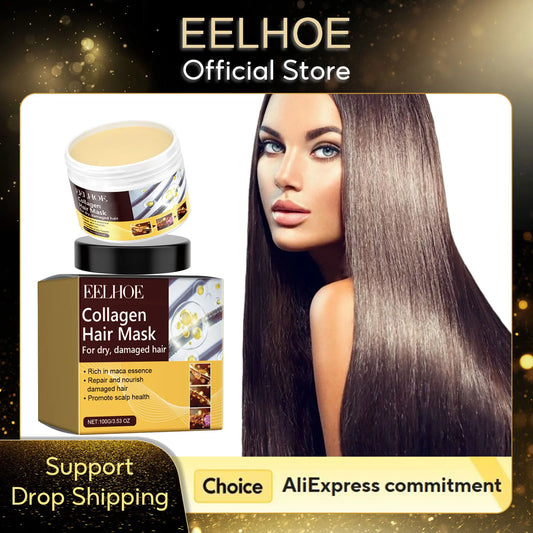EELHOE Deep Conditioning Hair Mask - Collagen Hydration Treatment for Damaged Hair (100g)