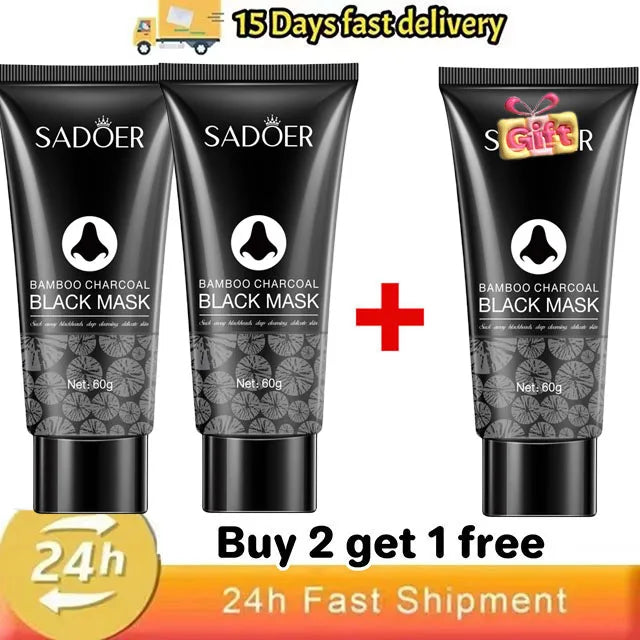 Bamboo Charcoal Blackhead Remover Mask - Pore Minimizing Peel-Off Treatment