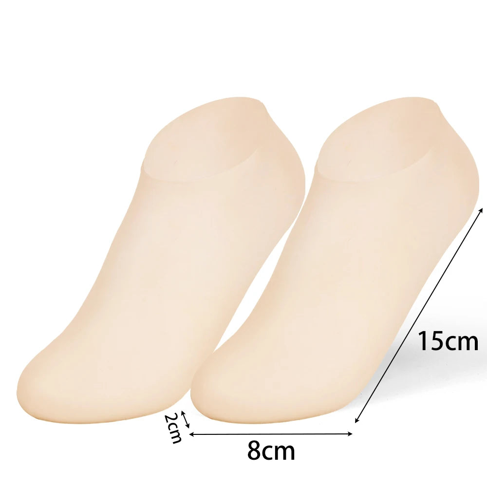 1 Pair Silicone Moisturizing Foot Socks - Spa Pedicure Gel Socks for Dry Cracked Feet