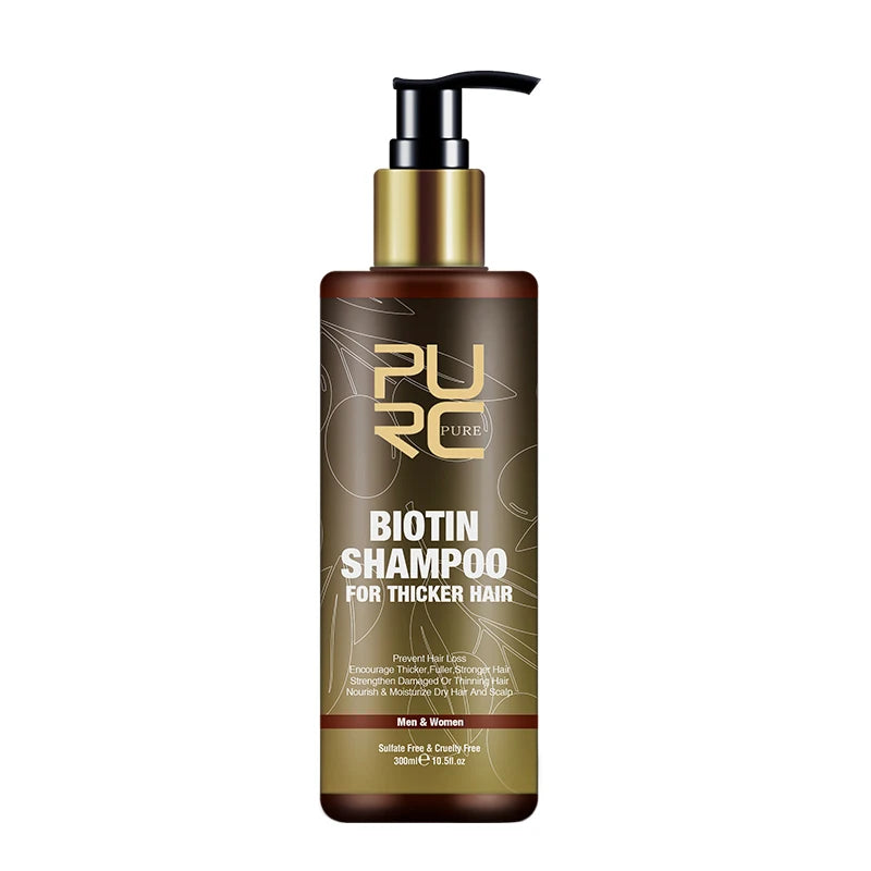 PURC Biotin Hair Growth Shampoo - Anti Hair Loss Treatment with Argan Oil & Keratin (300ml)