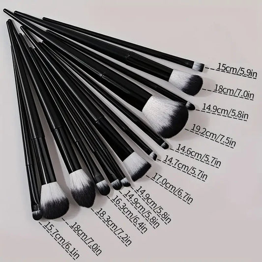 13 Piece Makeup Brush Set - Soft Fluffy Eye Shadow Foundation Blush Highlighter Collection