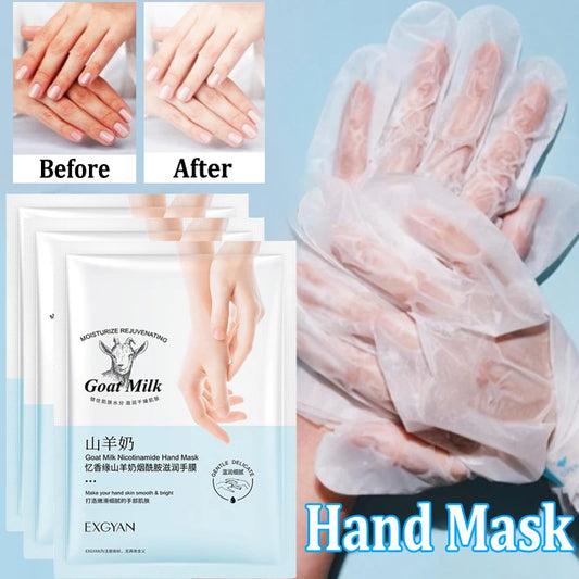 Goat Milk Hand Mask - 5 Pairs Moisturizing & Nourishing Hand Treatment