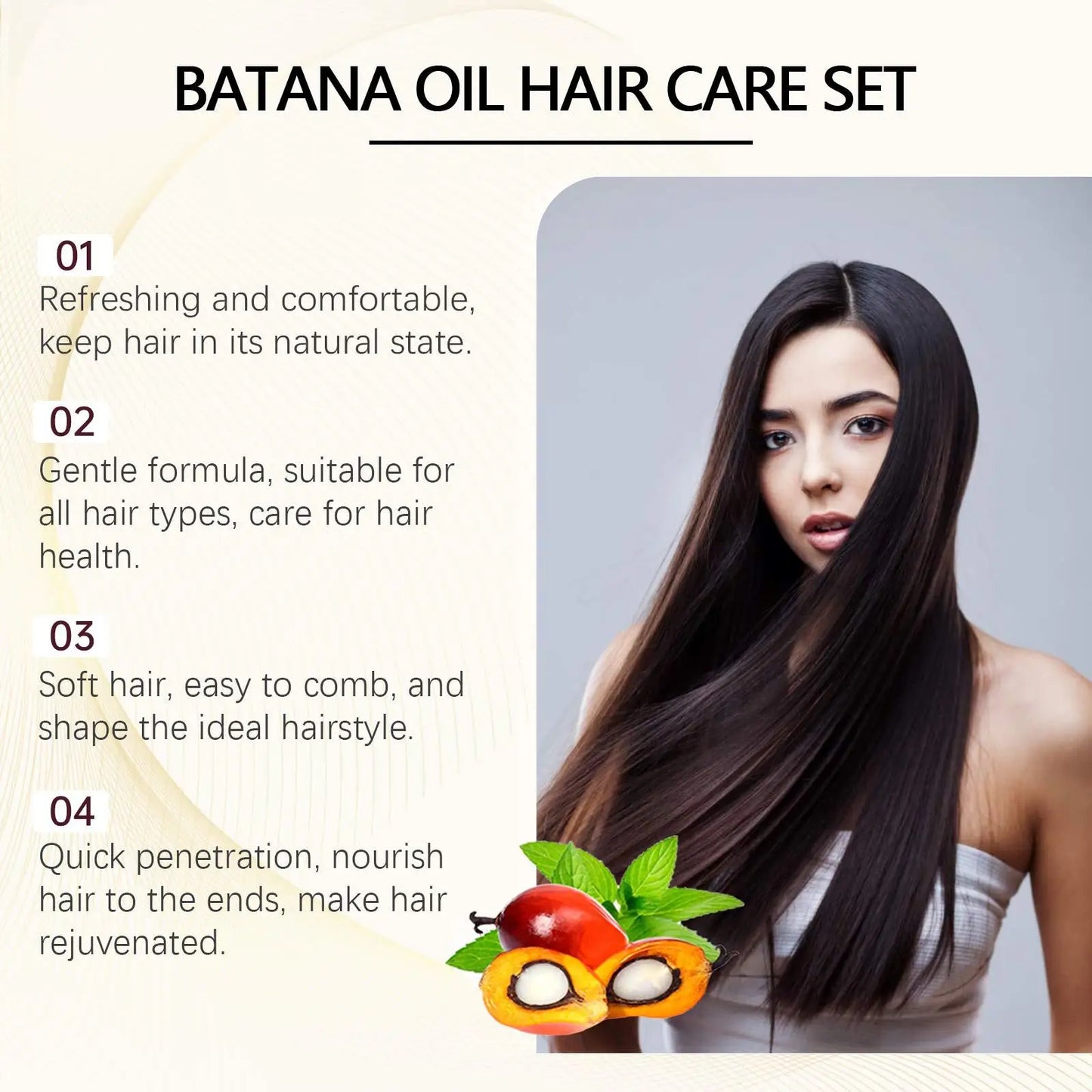 EELHOE Batana Oil Hair Care Set - Volumizing & Moisturizing Treatment for Damaged Hair
