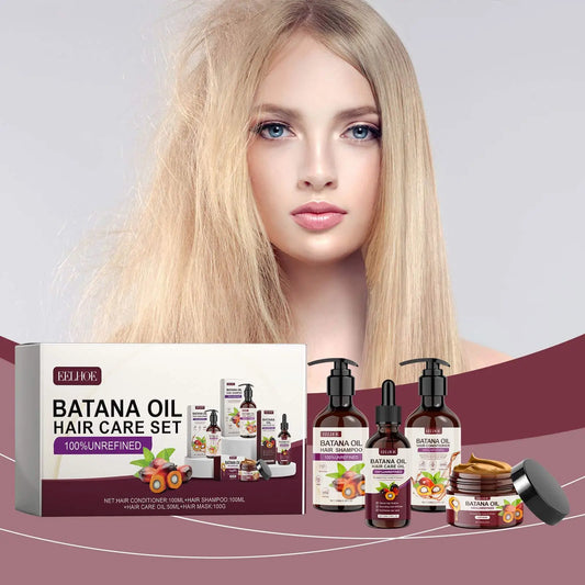 EELHOE Batana Oil Hair Care Set - Volumizing & Moisturizing Treatment for Damaged Hair