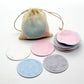 Reusable Bamboo Makeup Remover Pads - 12 Piece Washable Rounds Cleansing Facial Cotton