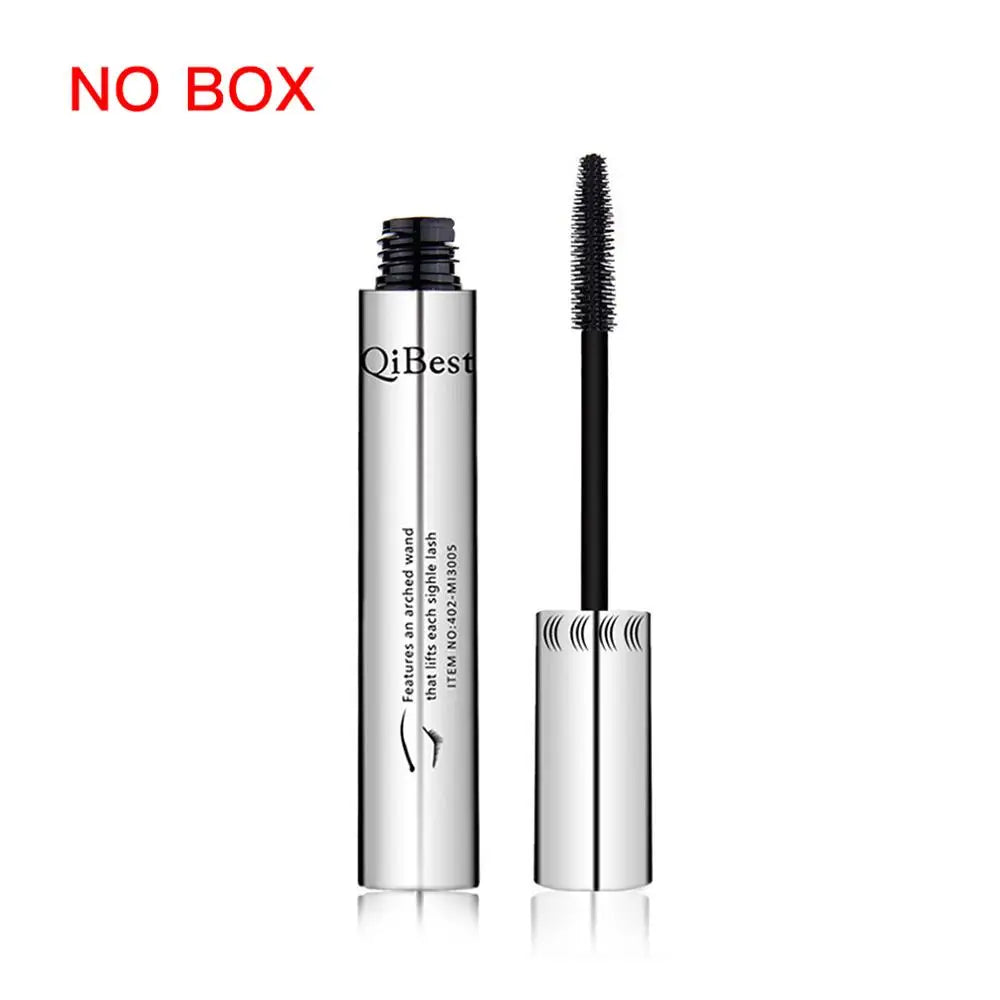 QIBEST Waterproof Mascara Black - 4D Eyelash Curling Thick Silk Fiber Volume