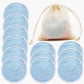 Reusable Bamboo Makeup Remover Pads - 12 Piece Washable Rounds Cleansing Facial Cotton