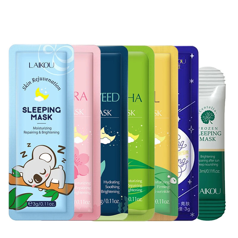 7-Piece Moisturizing Facial Mask Set - Hydrating Overnight Treatment