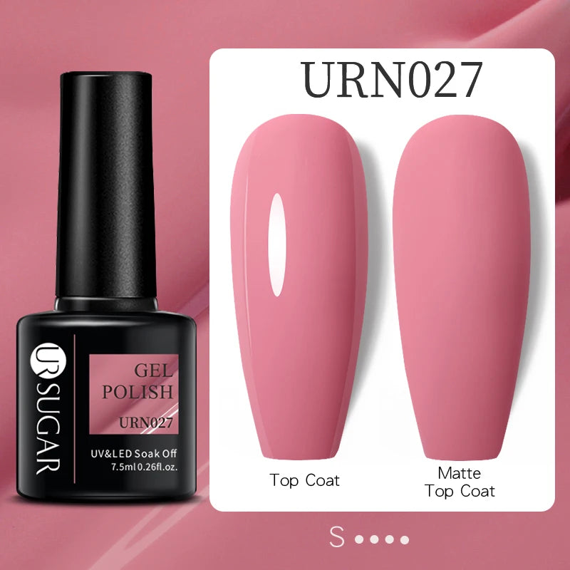 UR SUGAR 7.5ml Reflective Glitter Gel - Pink Sequins Nail Polish Semi-Permanent