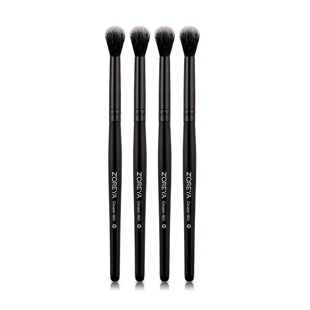 ZOREYA Black Makeup Brushes Set - 7 Piece Eye Face Cosmetic Foundation Powder Blush Set