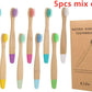 Organic Children Bamboo Toothbrush - 10 Colors Soft Fibre Bristles Eco-Friendly for Kids