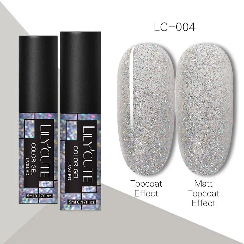 LILYCUTE 5ML Metallic Painting Liner Gel - Super Bright Gold Silver Mirror Drawing Gel
