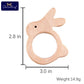 Beech Wood Animal Teether Set - 10 Piece Natural Baby Teething Toy for DIY Pacifier Chains
