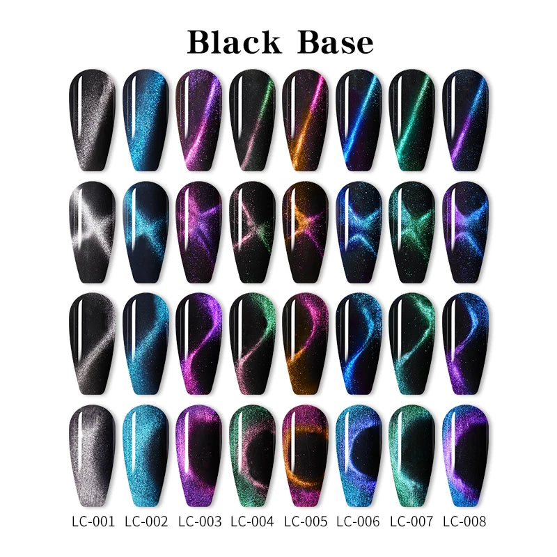 LILYCUTE 7ml 9D Cat Magnetic Gel Nail Polish - Iridescent Semi Permanent UV LED Gel Varnish