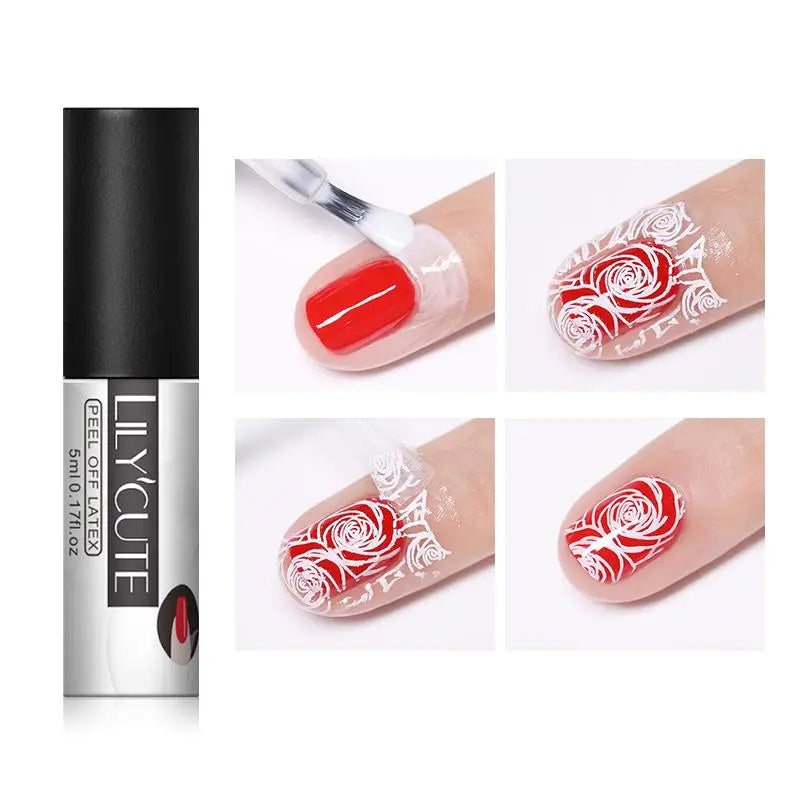 LILYCUTE Nail Art Peel Off Latex Liquid Tape - Anti-Overflow Protection Glue 5ml or 7ml