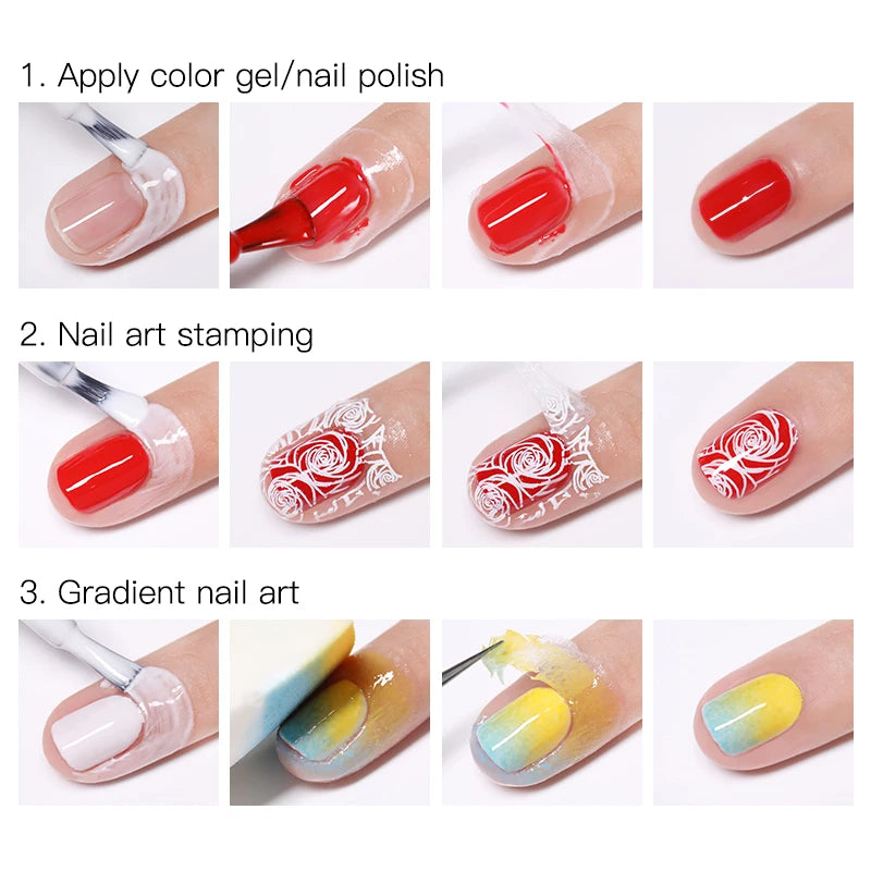 LILYCUTE Nail Art Peel Off Latex Liquid Tape - Anti-Overflow Protection Glue 5ml or 7ml