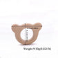 Beech Wood Animal Teether Set - 10 Piece Natural Baby Teething Toy for DIY Pacifier Chains