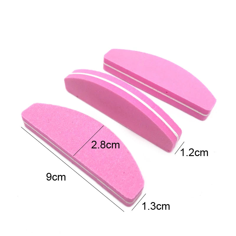Professional Nail Polishing Blocks - 10 Pack Washable Double-Sided Buffing Files