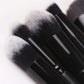 ZOREYA Black Makeup Brushes Set - 7 Piece Eye Face Cosmetic Foundation Powder Blush Set