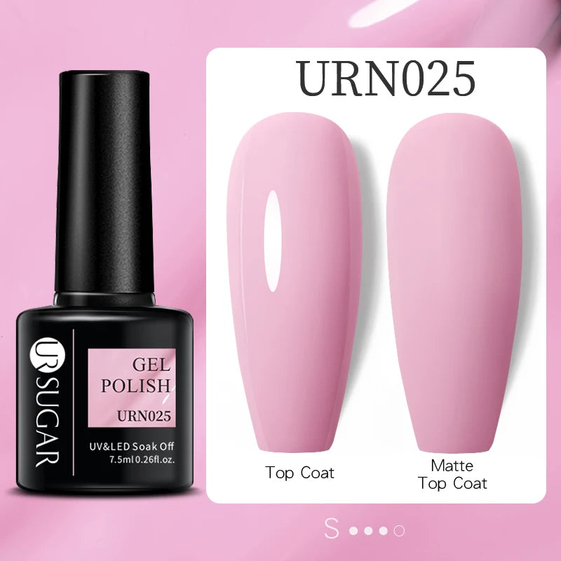 UR SUGAR 7.5ml Reflective Glitter Gel - Pink Sequins Nail Polish Semi-Permanent