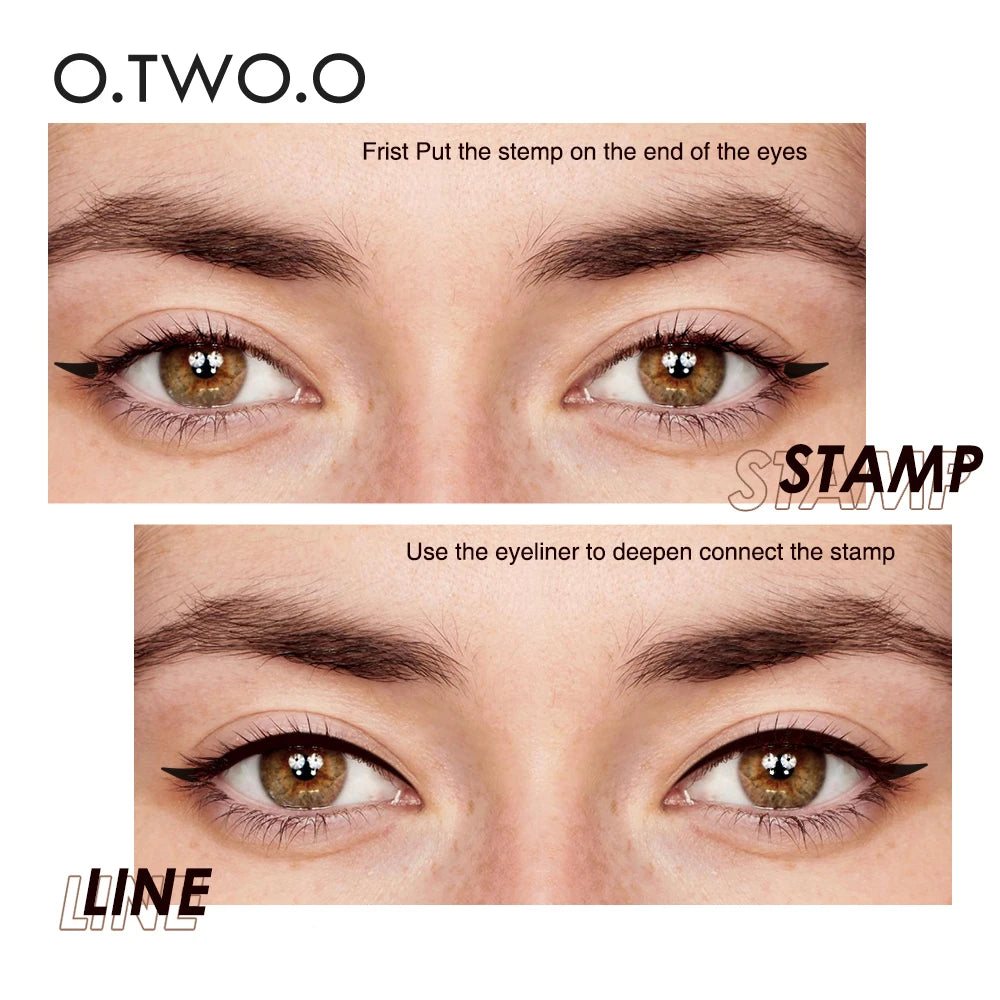 O.TWO.O Double-Ended Eyeliner Stamp - Waterproof Liquid Eye Liner Pen