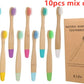Organic Children Bamboo Toothbrush - 10 Colors Soft Fibre Bristles Eco-Friendly for Kids