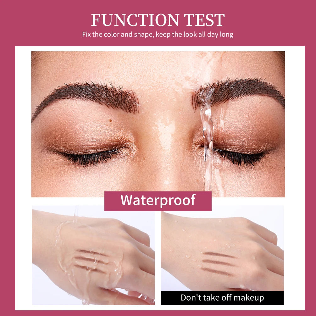 QIBEST Eyebrow Gel Transparent Brows Wax - Waterproof Long-Lasting with 3D Brush