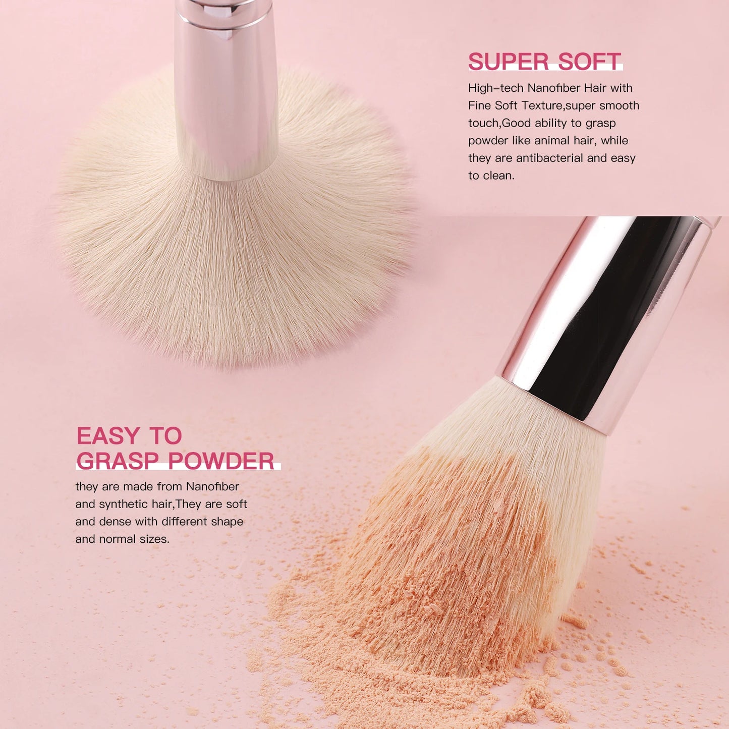 BEILI Black Makeup Brush Set - 30 Piece Professional Natural Goat Fiber Hair Set