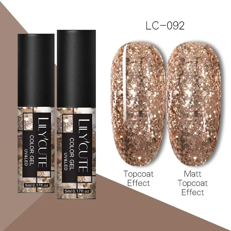 LILYCUTE 5ML Metallic Painting Liner Gel - Super Bright Gold Silver Mirror Drawing Gel