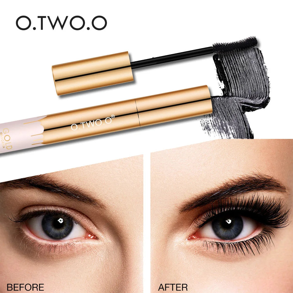 O.TWO.O 3D Mascara - Lengthening Black Lash Eyelash Extension Long-Wearing Gold