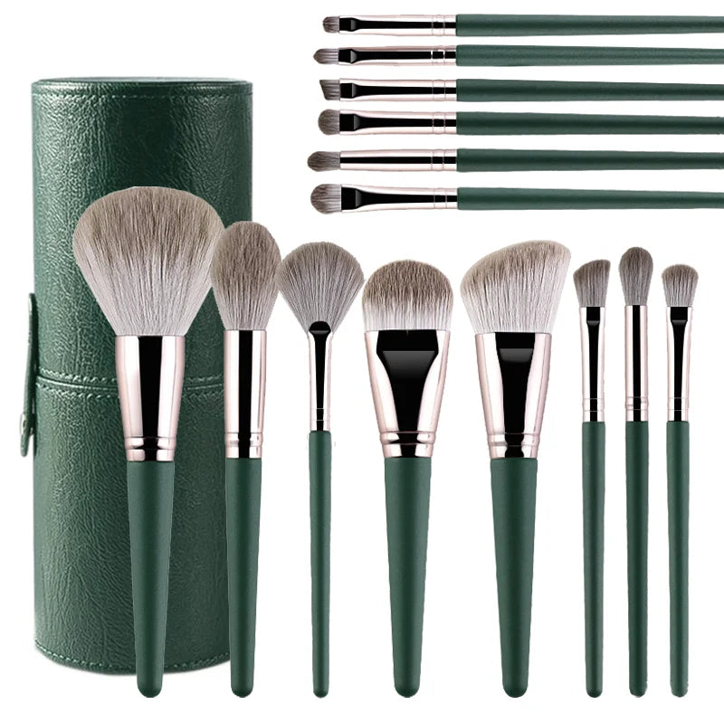 JTFIL Makeup Brushes Set - 14 Piece Soft Fluffy Cosmetic Brush Collection