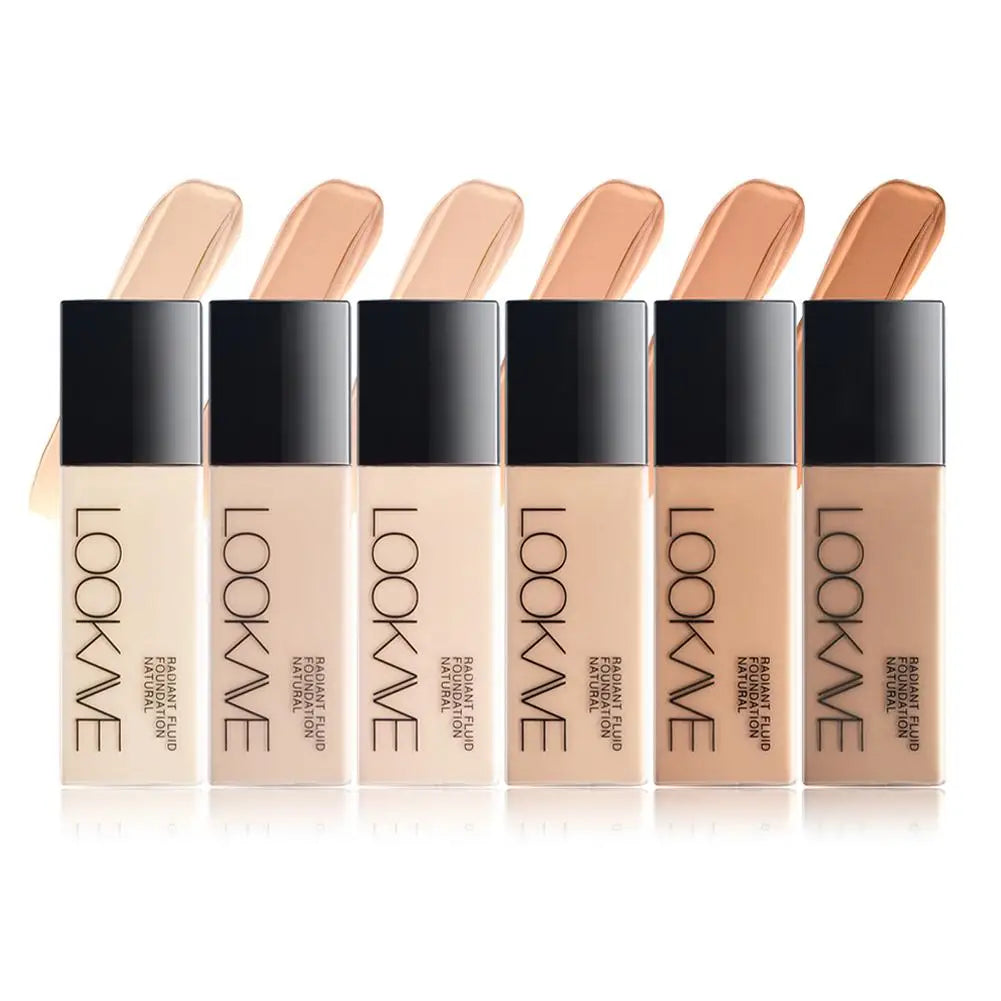 LOOKAVE Liquid Foundation - Long Lasting Full Coverage Natural Matte Moisturizing