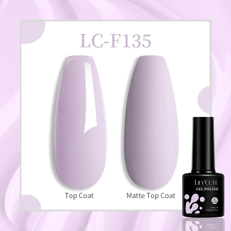 LILYCUTE 7ML Jelly Amber Gel Nail Polish - Semi Permanent UV Gel with Leopard Pattern Effect