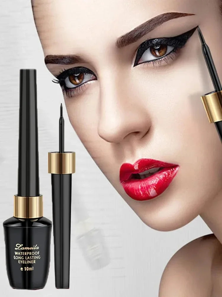 Ultra-Fine Liquid Eyeliner Pen - Long-Lasting Waterproof Formula for Precise Lines