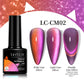 LILYCUTE 7ml 9D Cat Magnetic Gel Nail Polish - Iridescent Semi Permanent UV LED Gel Varnish