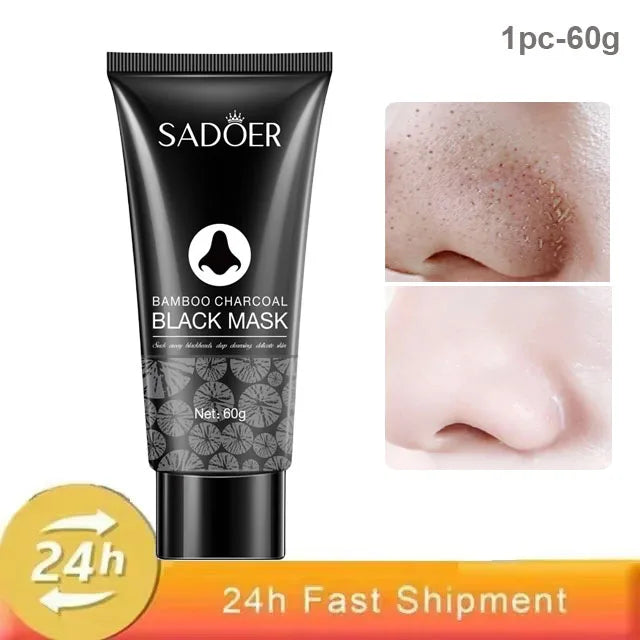 Bamboo Charcoal Blackhead Remover Mask - Pore Minimizing Peel-Off Treatment