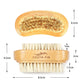 Double-Sided Nail Cleaning Brush with Wooden Handle - Natural Bristles for Manicure and Pedicure