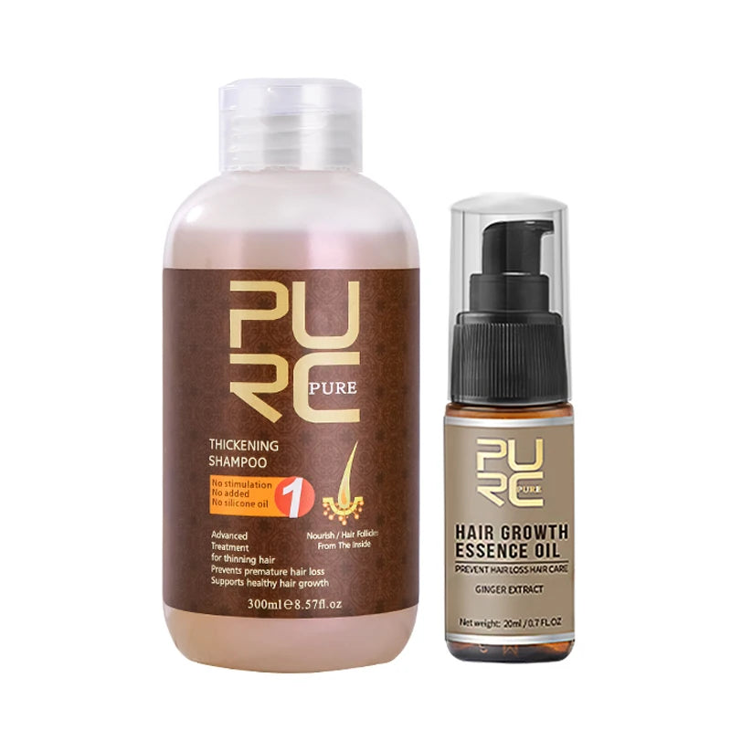PURC Hair Growth System - Shampoo, Conditioner & Oil Set for Hair Loss Treatment