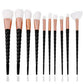 Unicorn Makeup Brushes Set - 10 Piece Glitter Foundation Powder Cosmetic Brush Set