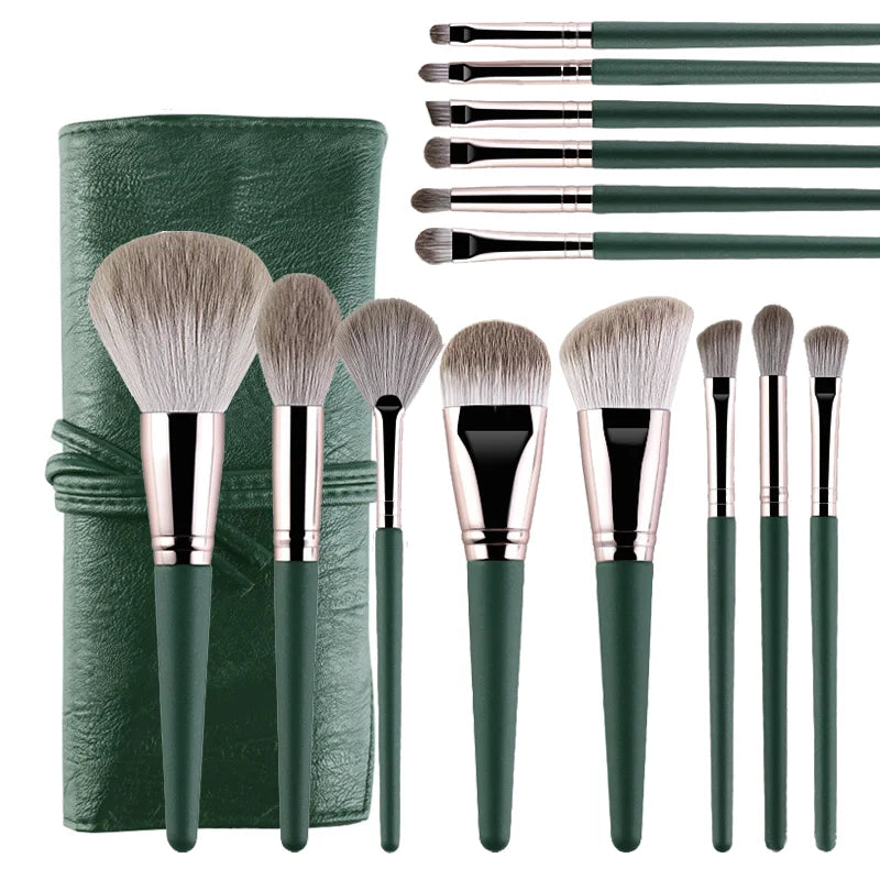 JTFIL Makeup Brushes Set - 14 Piece Soft Fluffy Cosmetic Brush Collection