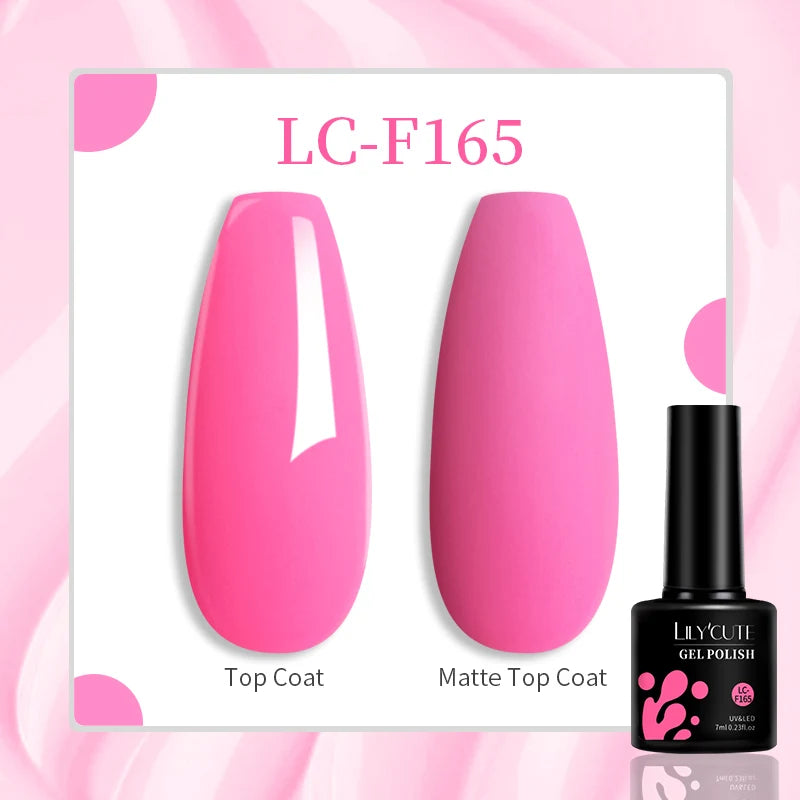 LILYCUTE 7ML Jelly Amber Gel Nail Polish - Semi Permanent UV Gel with Leopard Pattern Effect