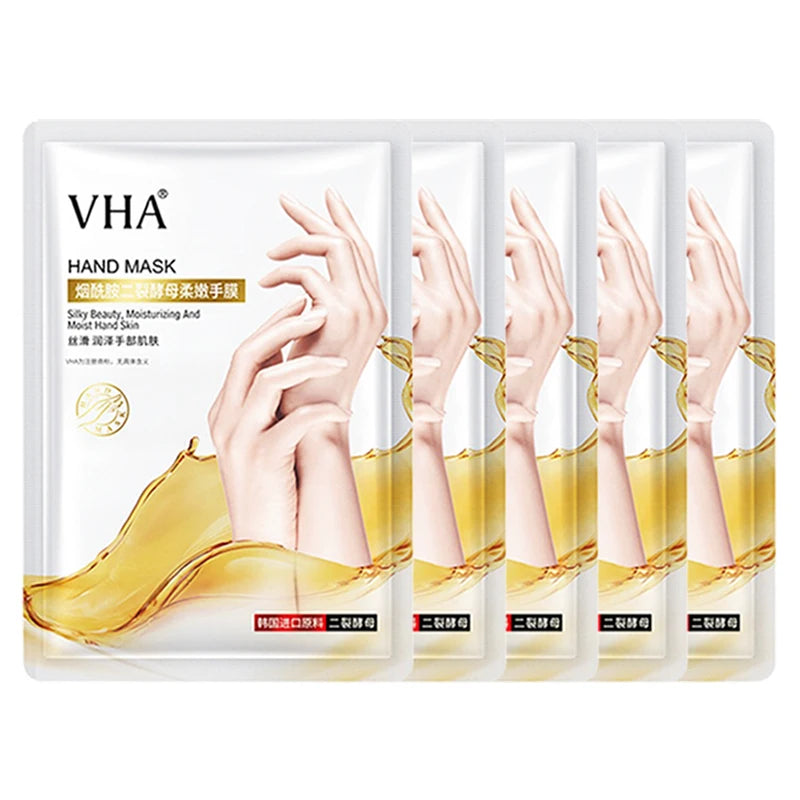 Goat Milk Hand Mask - Moisturizing & Rejuvenating Hand Treatment (5 Pairs)