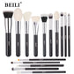 BEILI Black Makeup Brush Set - 30 Piece Professional Natural Goat Fiber Hair Set