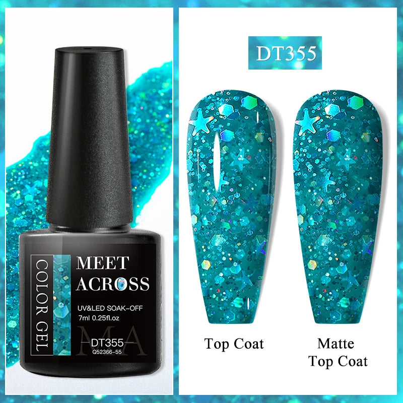 MEET ACROSS 7ml Wine Red Gel Nail Polish - Long-Lasting French Style Gel Varnish