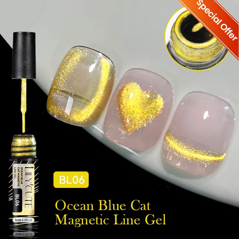 LILYCUTE 5ML Metallic Painting Liner Gel - Super Bright Gold Silver Mirror Drawing Gel